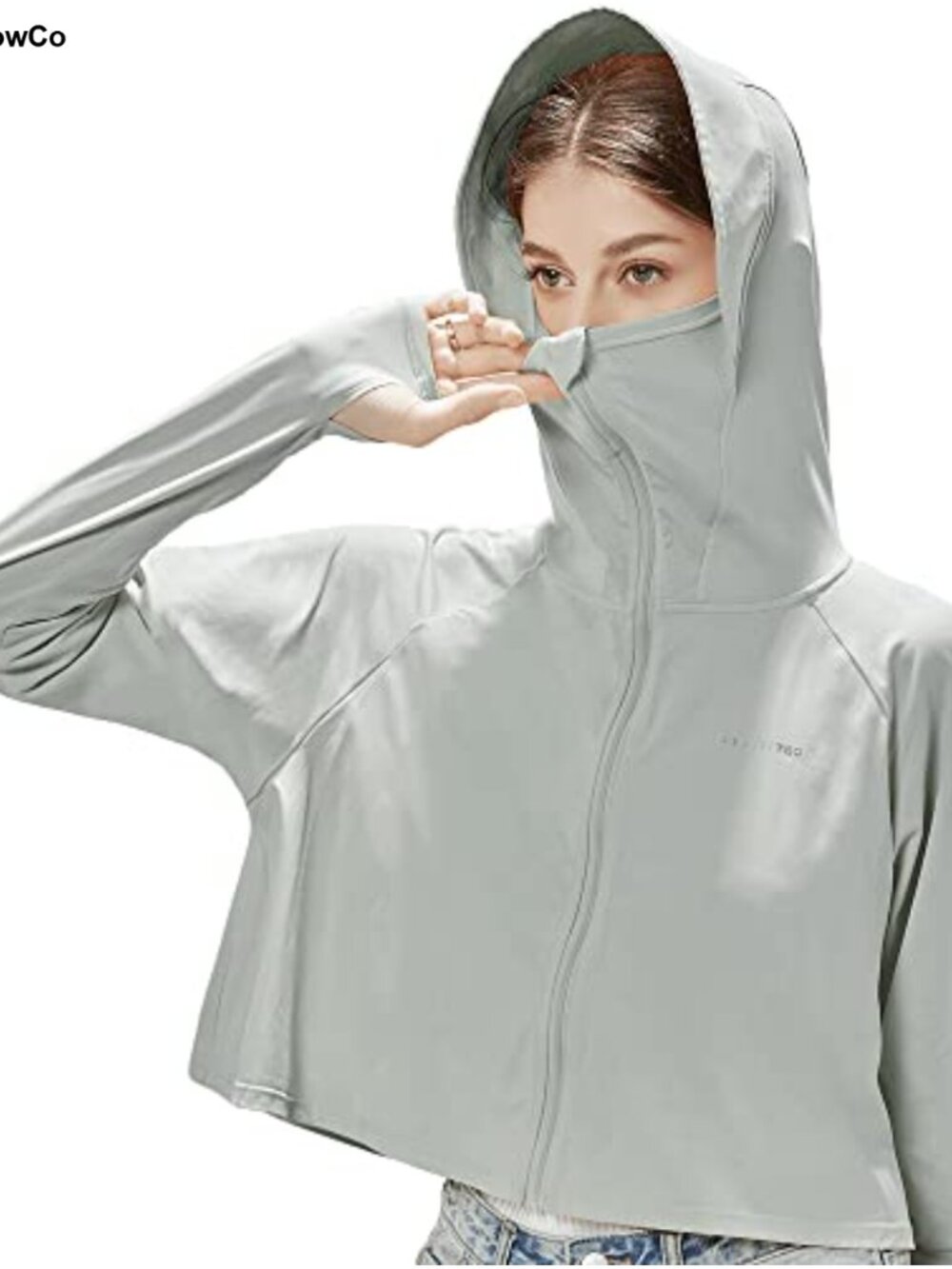 UPF 50+ Cooling Hooded Sun Protection Jacket Long Sleeve